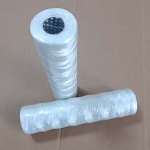Glass fiber wound string filter element
