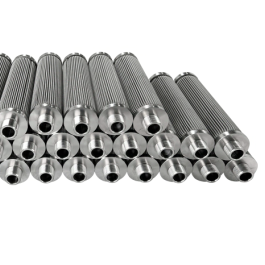 pleated metal filter elements